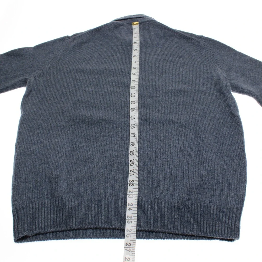 Luciano Barbera NWT Collared Knit Sweater Size 50 (US M) in Blue 100% Cashmere